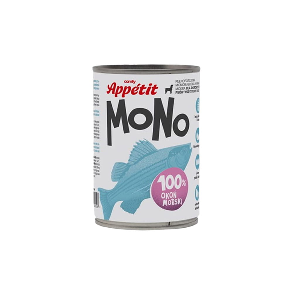 Comfy Appetit Mono Okoń Morski Monoproteinowa Karma Mokra Dla Psa Puszka Zestaw 6 sztuk 400g